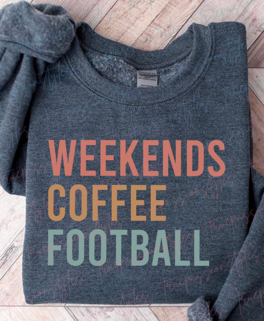 Weekend Coffee Football Sweatshirt